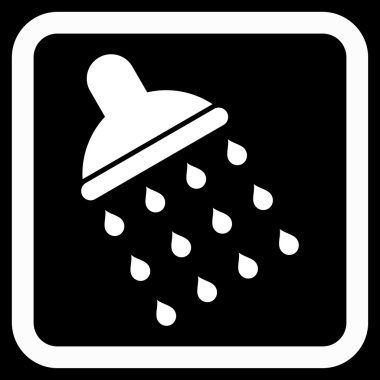 Duş düz vektör simgesi