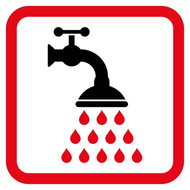 Duş musluk düz vektör simgesi