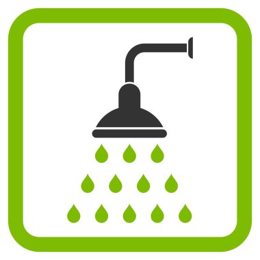 Duş düz vektör simgesi