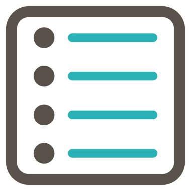 Öğeleri düz vektör simgesi