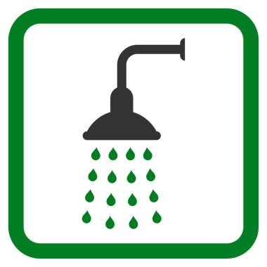 Duş düz vektör simgesi