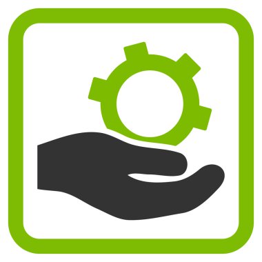 Mühendislik hizmet düz vektör simgesi