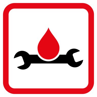 Sıhhi tesisat düz vektör simgesi