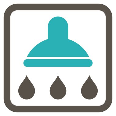 Duş düz vektör simgesi