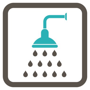 Duş düz vektör simgesi