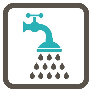 Duş musluk düz vektör simgesi