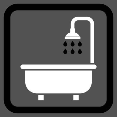 Duş banyo düz vektör simgesi