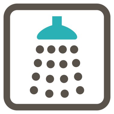 Duş düz vektör simgesi