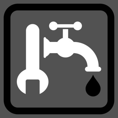 Sıhhi tesisat düz vektör simgesi