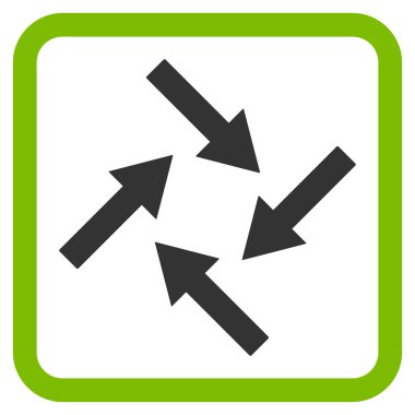 Merkezcil oklar düz vektör simgesi