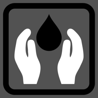 Su bakımı düz vektör simgesi