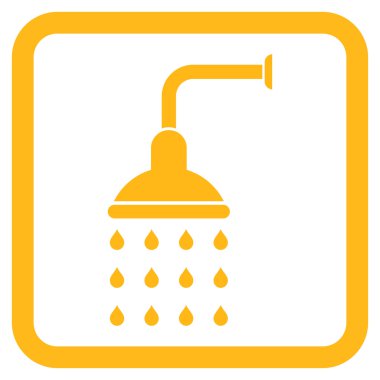 Duş düz vektör simgesi