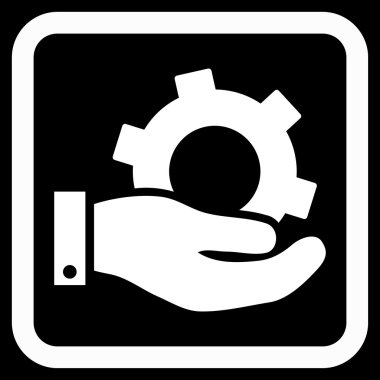 Hizmet düz vektör simgesi