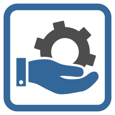 Hizmet düz vektör simgesi