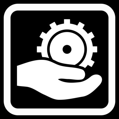 Geliştirme hizmet düz vektör simgesi