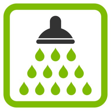 Duş düz vektör simgesi