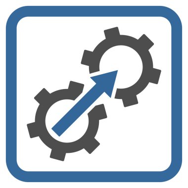 Dişli Tümleştirme düz vektör simgesi