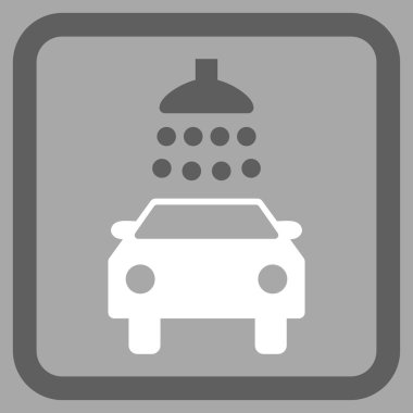 Araba duş düz vektör simgesi