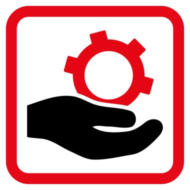 Mühendislik hizmet düz vektör simgesi