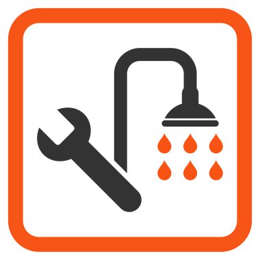 Sıhhi tesisat düz vektör simgesi