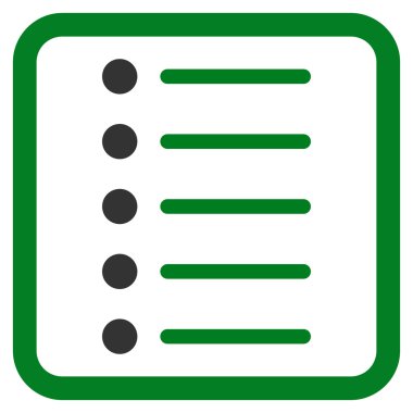 Öğeleri düz vektör simgesi