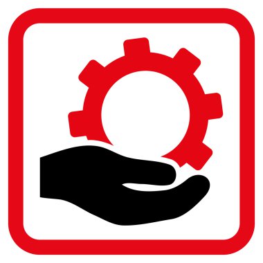 Hizmet düz vektör simgesi