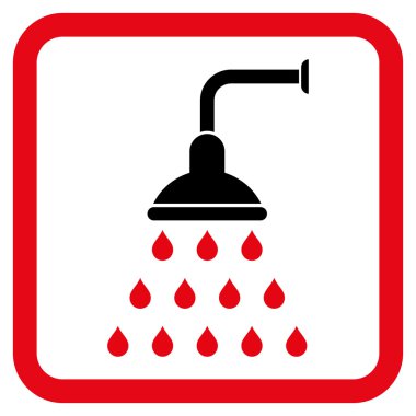 Duş düz vektör simgesi