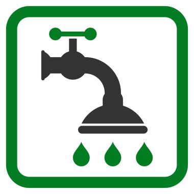 Duş musluk düz vektör simgesi