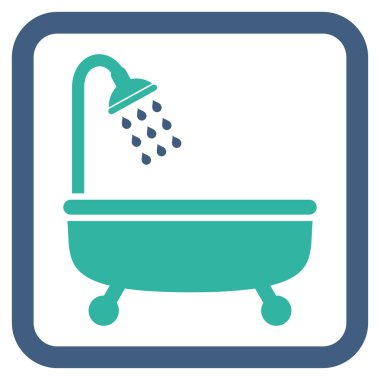 Duş banyo düz vektör simgesi