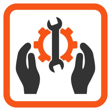 Onarım hizmeti düz vektör simgesi