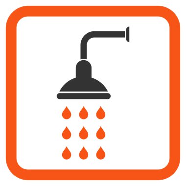 Duş düz vektör simgesi