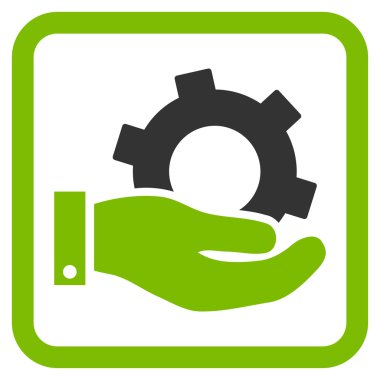 Hizmet düz vektör simgesi