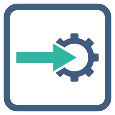 COG Tümleştirme düz vektör simgesi