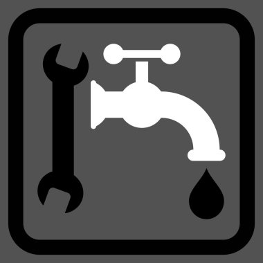 Sıhhi tesisat düz vektör simgesi