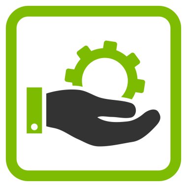 Hizmet düz vektör simgesi