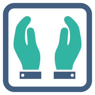 Bakım el düz vektör simgesi