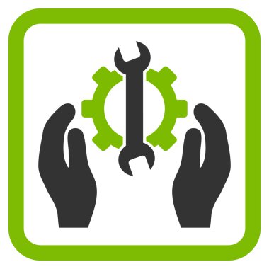 Onarım hizmeti düz vektör simgesi