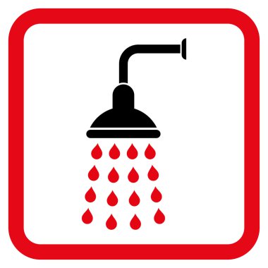 Duş düz vektör simgesi