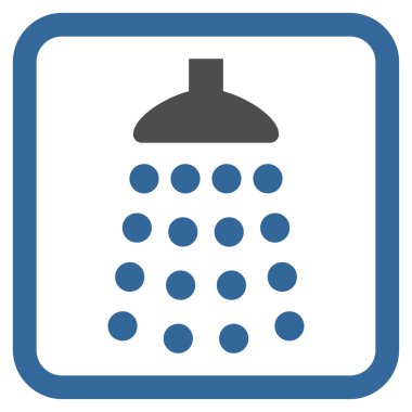 Duş düz vektör simgesi