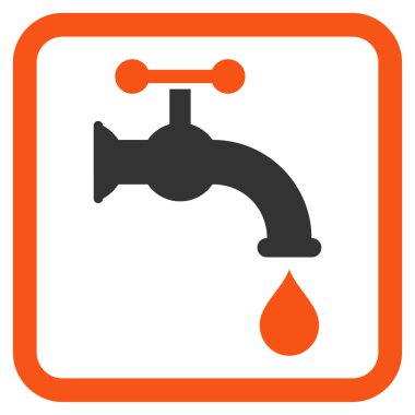 Su musluk düz vektör simgesi