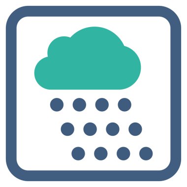 Yağmur bulutu düz vektör simgesi