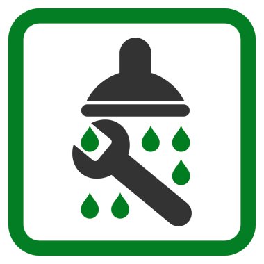 Duş sıhhi tesisat düz vektör simgesi