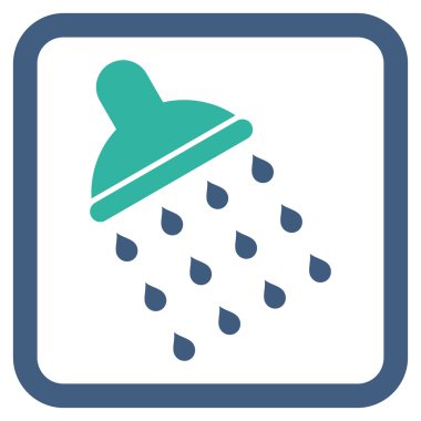 Duş düz vektör simgesi