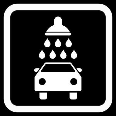 Araba duş düz vektör simgesi