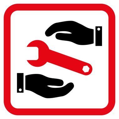 Hizmet düz vektör simgesi