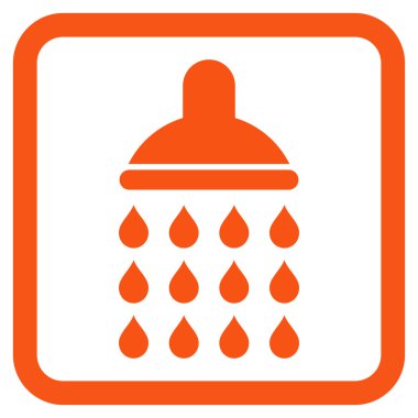 Duş düz vektör simgesi