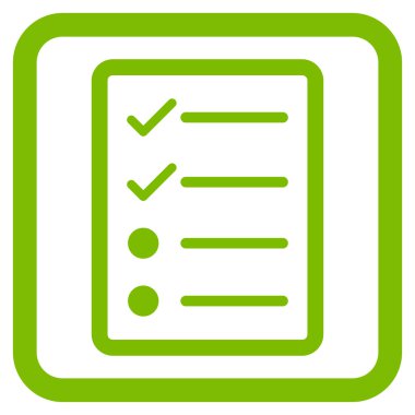 Denetim listesi sayfa düz vektör simgesi