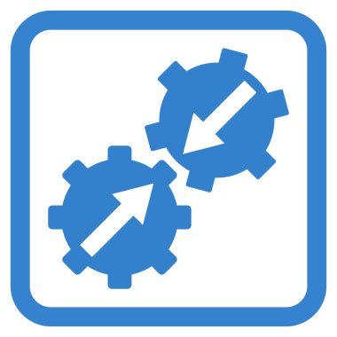 Dişli Tümleştirme düz vektör simgesi