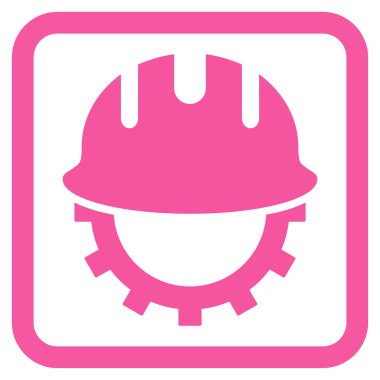 Geliştirme işçisi düz vektör simgesi