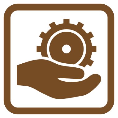 Geliştirme hizmet düz vektör simgesi